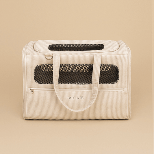 BALOUVER Hundetasche Cord Sandstone Beige