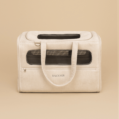 BALOUVER Hundetasche Cord Sandstone Beige