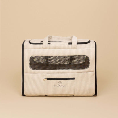 BALOUVER Hundetasche Cord Sandstone Black