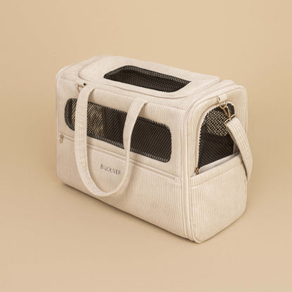 BALOUVER Hundetasche Cord Sandstone Beige