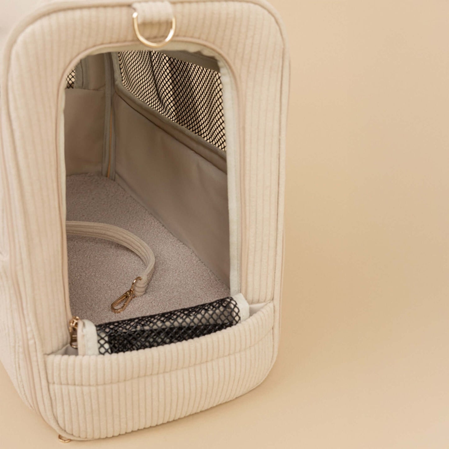 BALOUVER Hundetasche Cord Sandstone Beige