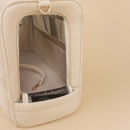 BALOUVER Hundetasche Cord Sandstone Beige